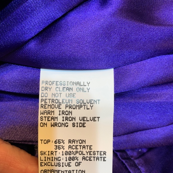 Vintage Jessica McClintock Corset Gown Size 8 Purple Velvet Taffeta Prom Goth - Picture 12 of 16